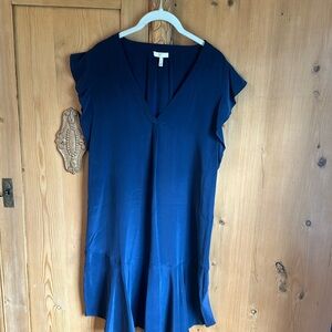 Joie navy blue silk dress